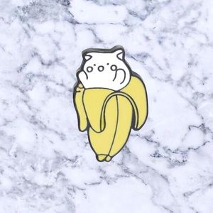 Banana Kitty Enamel Pin